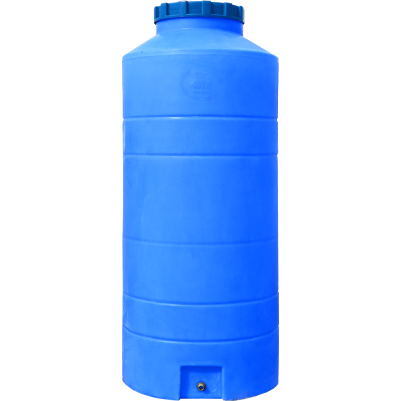 Бочка 400 л вертикальна ВО ПБ блакитна Пласт бак